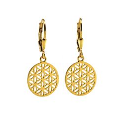 Обеци „Цветето на живота“ от сребро 925, позлатени