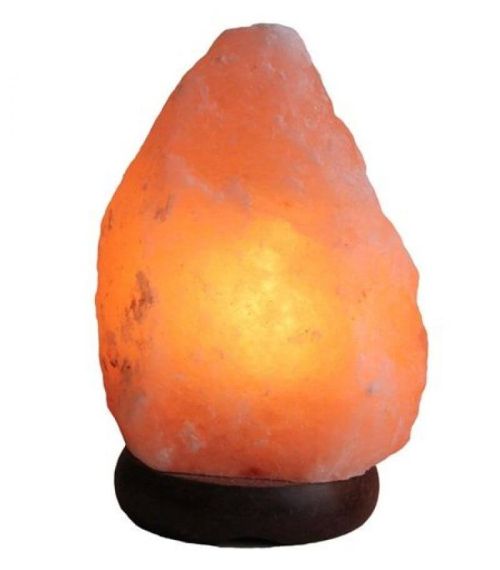 Лампа от Хималайска сол  с дървена основа  25-35 кг