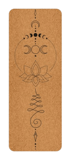 Йога постелка корк Лунен цикъл 183 х 61 см, 4 мм