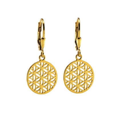 Обеци „Цветето на живота“ от сребро 925, позлатени