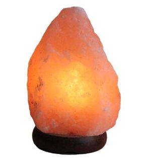 Лампа от Хималайска сол  с дървена основа  25-35 кг