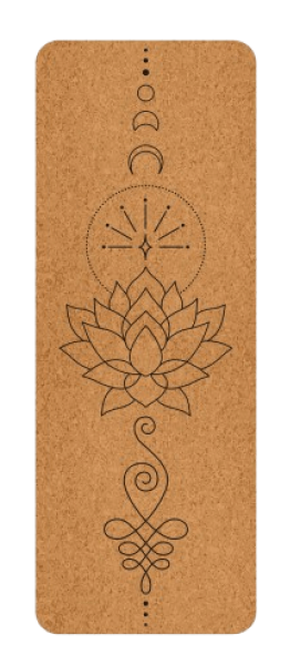 Йога постелка корк Пробуждане 183 х 61 см, 4 мм