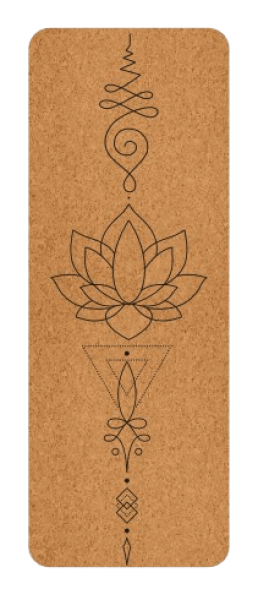 Йога постелка корк Заземяване 183 х 61 см, 4 мм