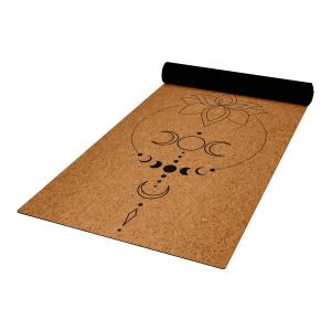 Йога постелка корк Лунен цикъл 183 х 61 см, 4 мм