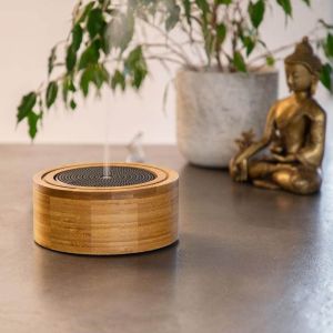 Ултразвуков дифузер за ароматни масла ELIA, бамбук. LED светлини с променящи се цветове