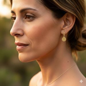 Обеци „Цветето на живота“ от сребро 925, позлатени