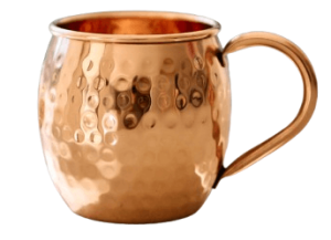Чаша с дръжка 300 мл  медна Аюрведа 1 бр 